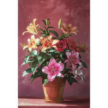 Flower Pot Canvas on Canvas